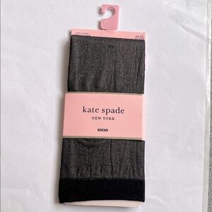NWT❗️KATE SPADE Black Sparkle Anklet Nylon Socks One Size